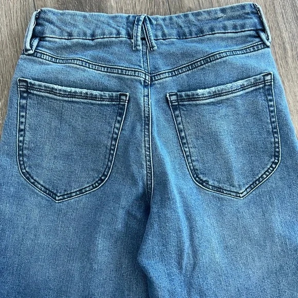 Good American High Waisted Denim Flare Wide Leg Jeans 4/27 - Picture 9 of 9